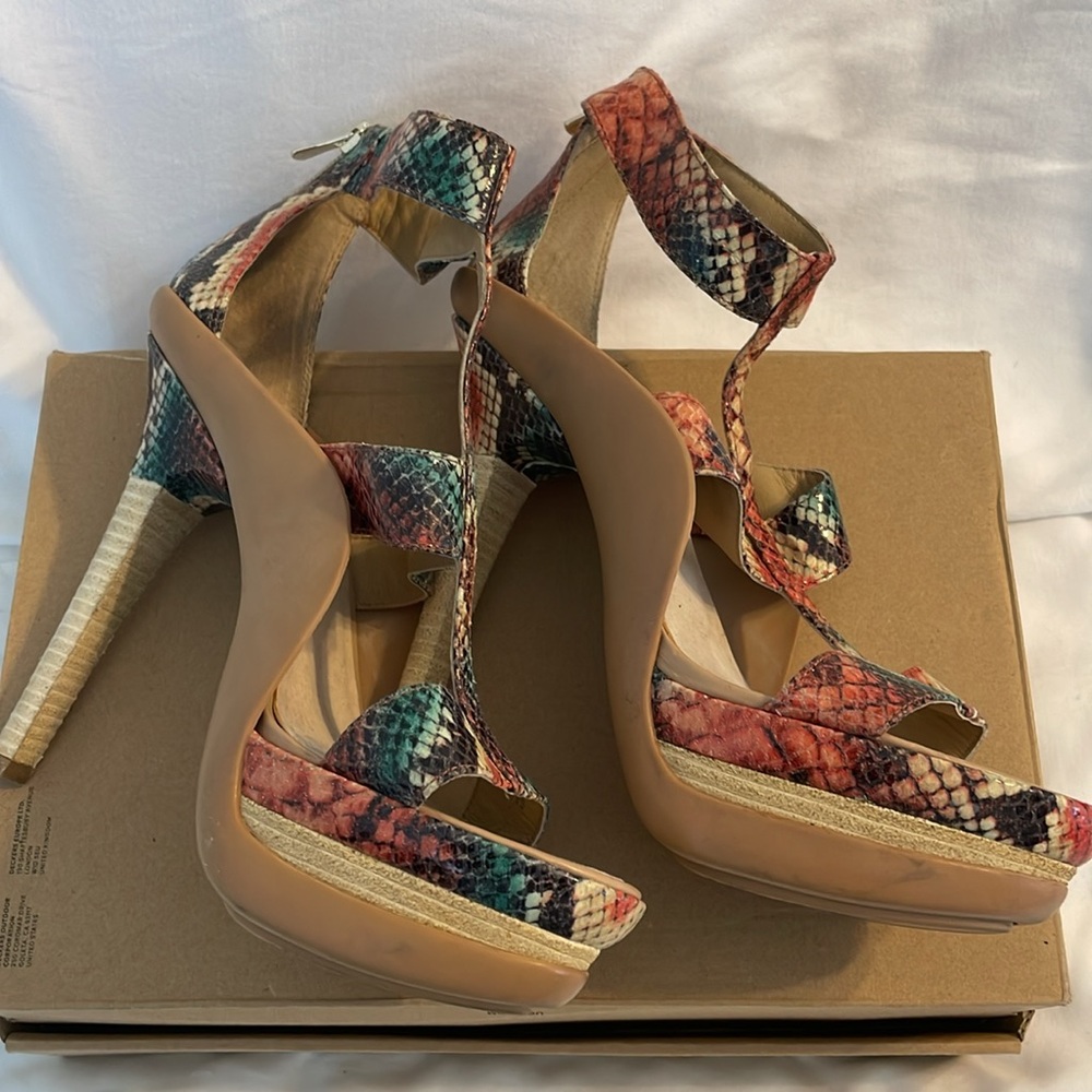 Authentic Bcbgmaxazria, Multicolored Python Embos… - image 7